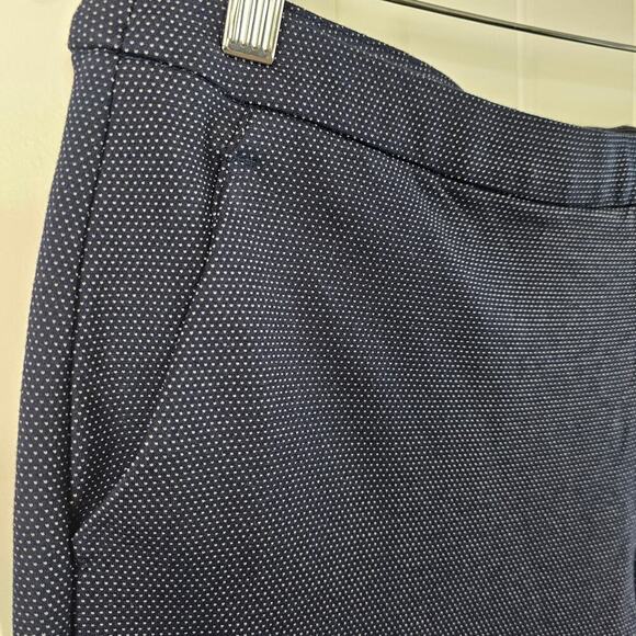 Liverpool Dress Pants Womens Size 12 Blue Polka Dots Stretch Career High Rise - Picture 4 of 11
